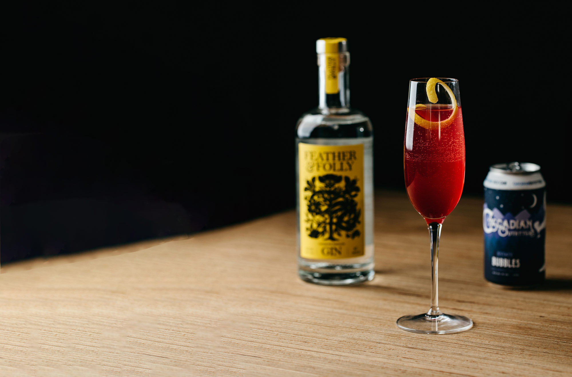 Folly Blueberry French 75 cocktail